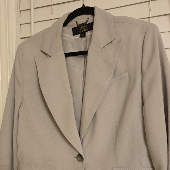 Allen by Abs Light Gray Classic Suit Jacket Blazer - Picture 3 of 13
